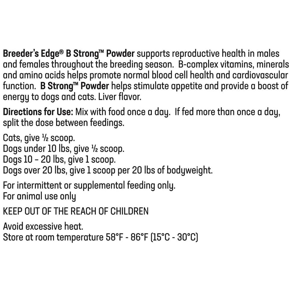 Breeder's Edge B Strong Powder for Dogs & Cats