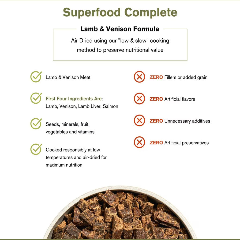 Badlands Ranch Superfood Complete Premium Air Dried Lamb & Venison Dog Food