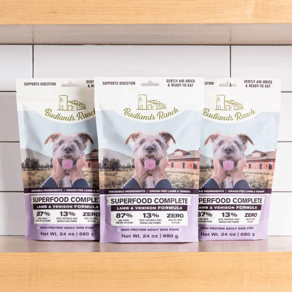 Badlands Ranch Superfood Complete Premium Air Dried Lamb & Venison Dog Food