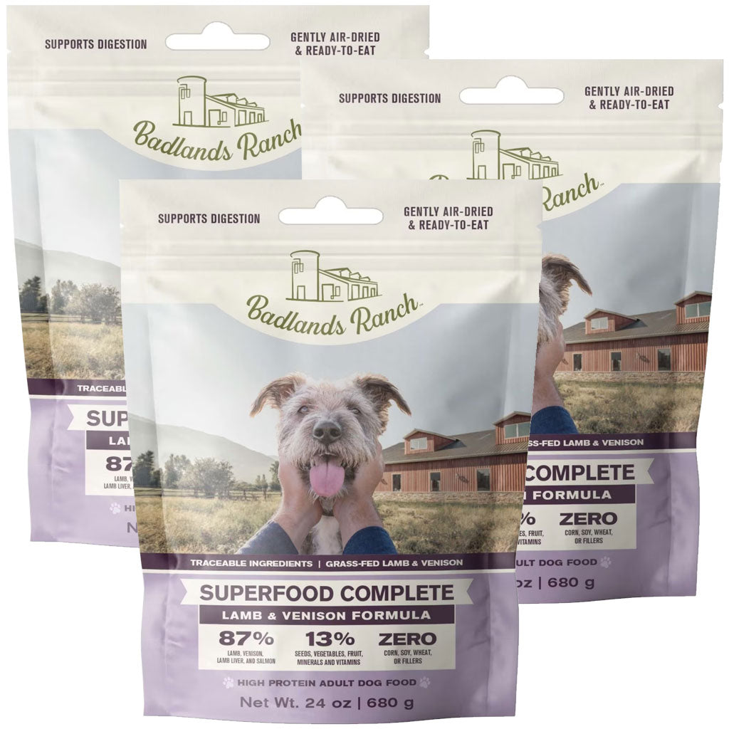 Badlands Ranch Superfood Complete Premium Air Dried Lamb & Venison Dog Food