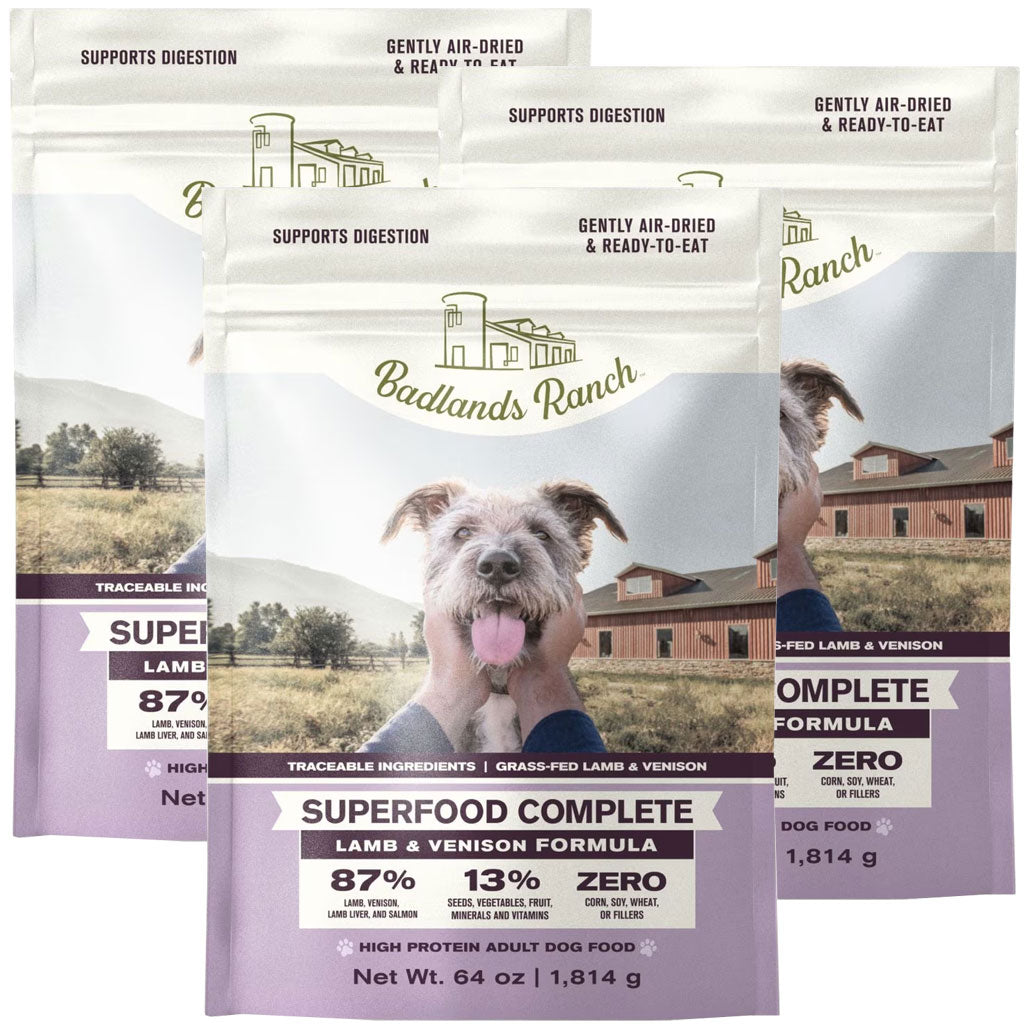 Badlands Ranch Superfood Complete Premium Air Dried Lamb & Venison Dog Food