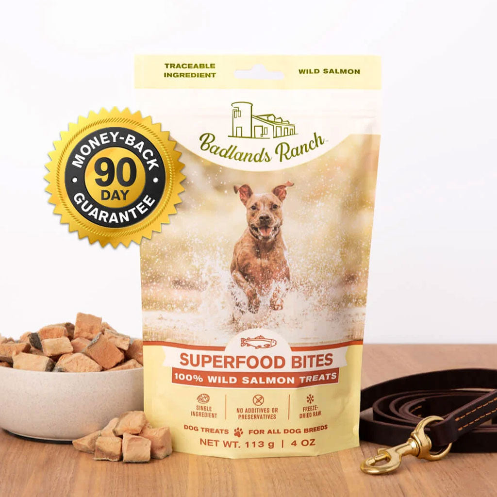 Badlands Ranch Superfood Bites Air Dried Premium Wild Salmon Treats for Dogs